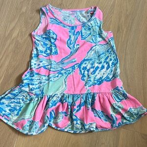 Lilly Pulitzer Girls Ruffle Hem Dress